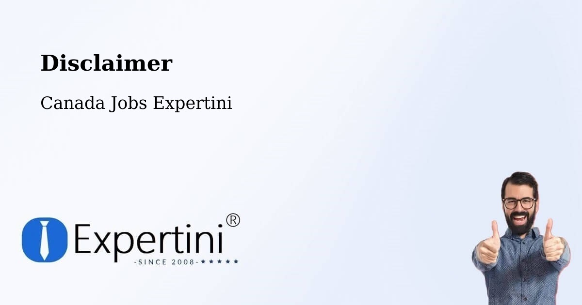 Disclaimer – Leduc - Canada Jobs Expertini